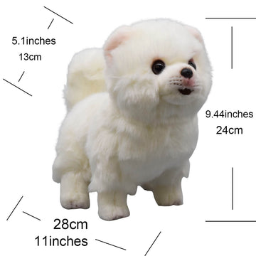 Realistic Pomeranian Dog Stuffed Animal Plush Toy
